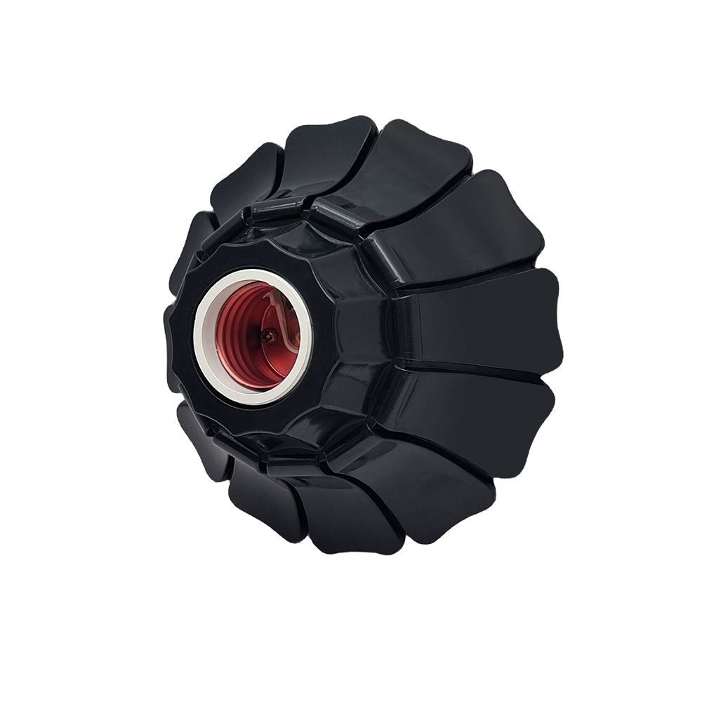E26/E27 Petal-Shaped Pendant Lamp Holders - Minimalist 110/220V White/Black Fixed Base Socket