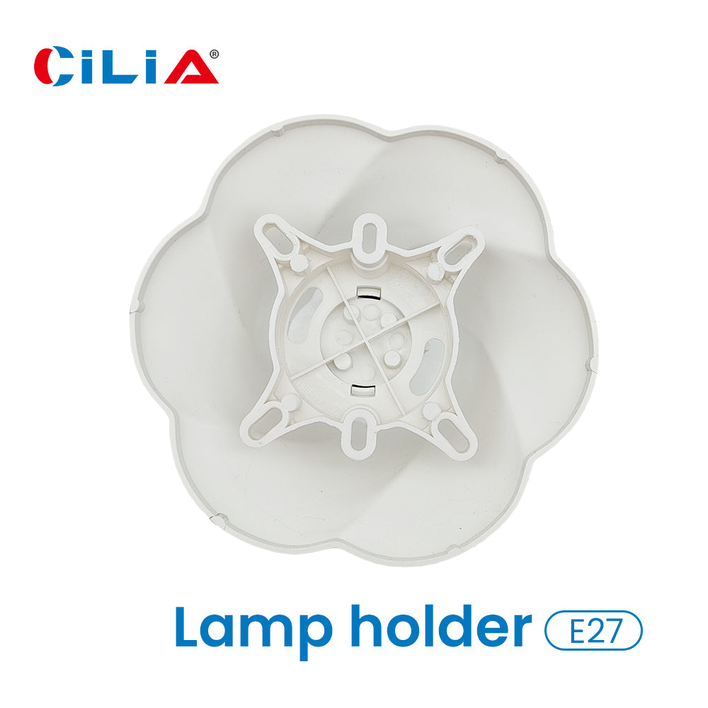 E26/E27 Rose-Shaped Pendant Lamp Holders - Minimalist 110/220V White Fixed Base Socket