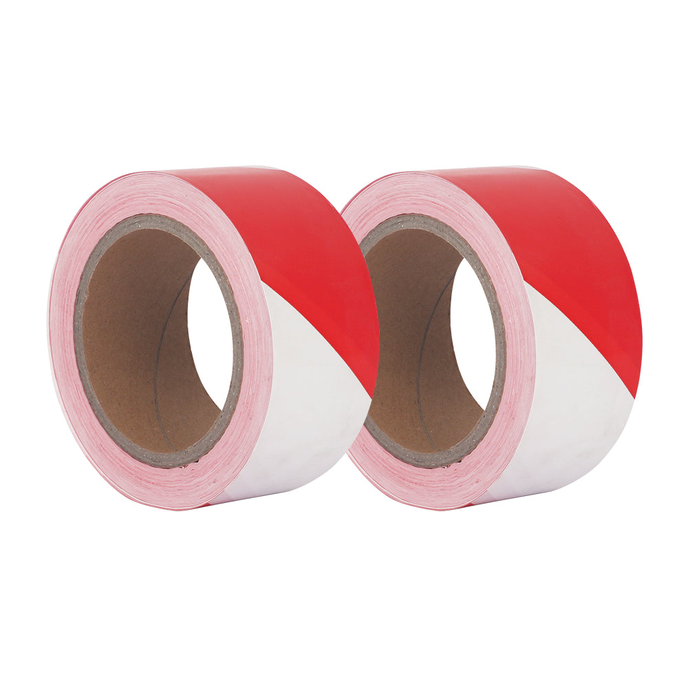 Red and white hazard warning, safety stripe warning tape, non adhesive barrier tape, suitable for warning dangerous buildings