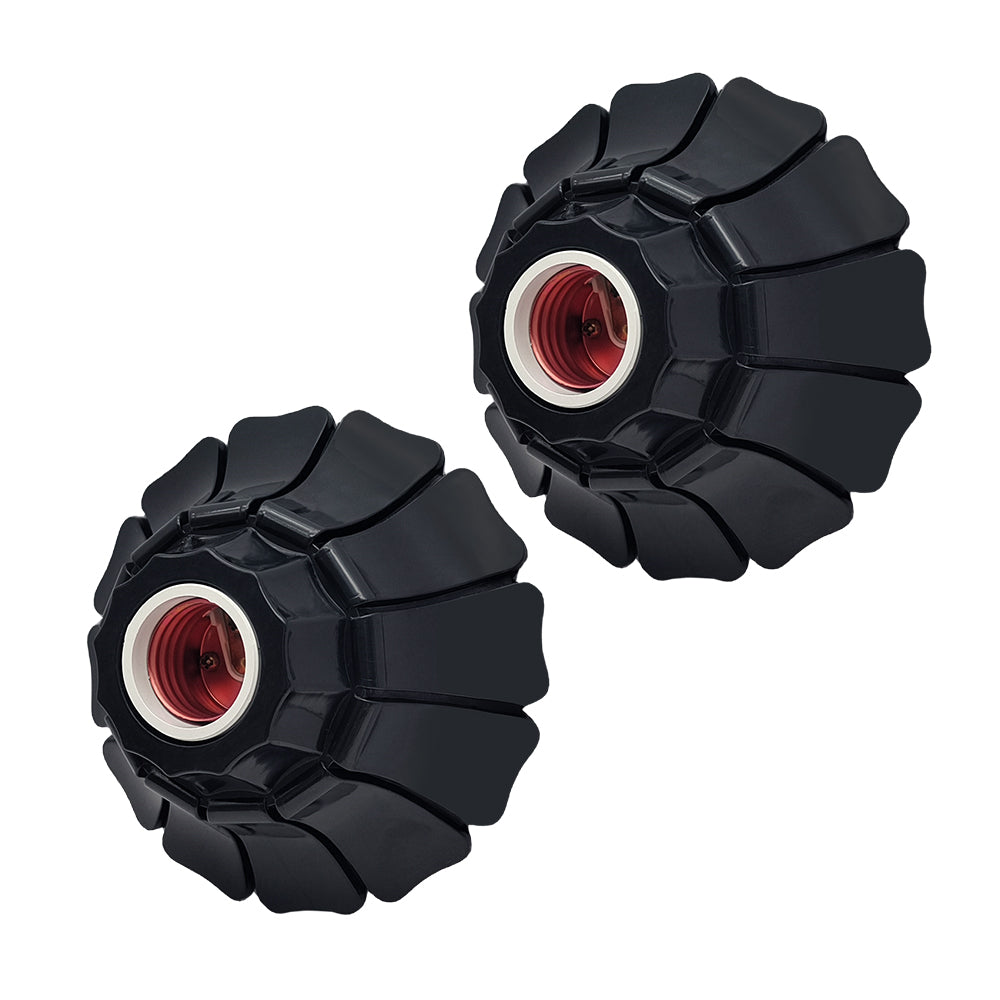 E26/E27 Petal-Shaped Pendant Lamp Holders - Minimalist 110/220V White/Black Fixed Base Socket