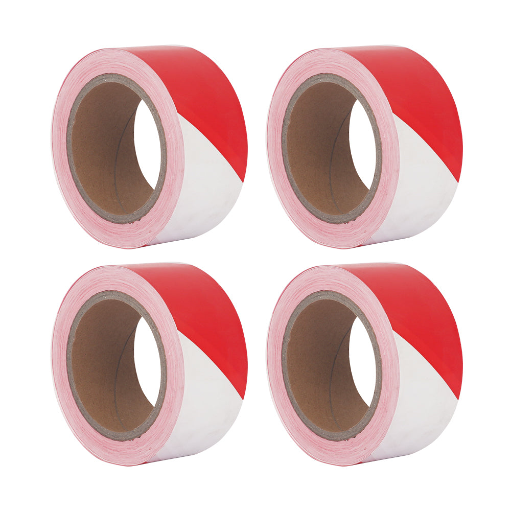 Red and white hazard warning, safety stripe warning tape, non adhesive barrier tape, suitable for warning dangerous buildings