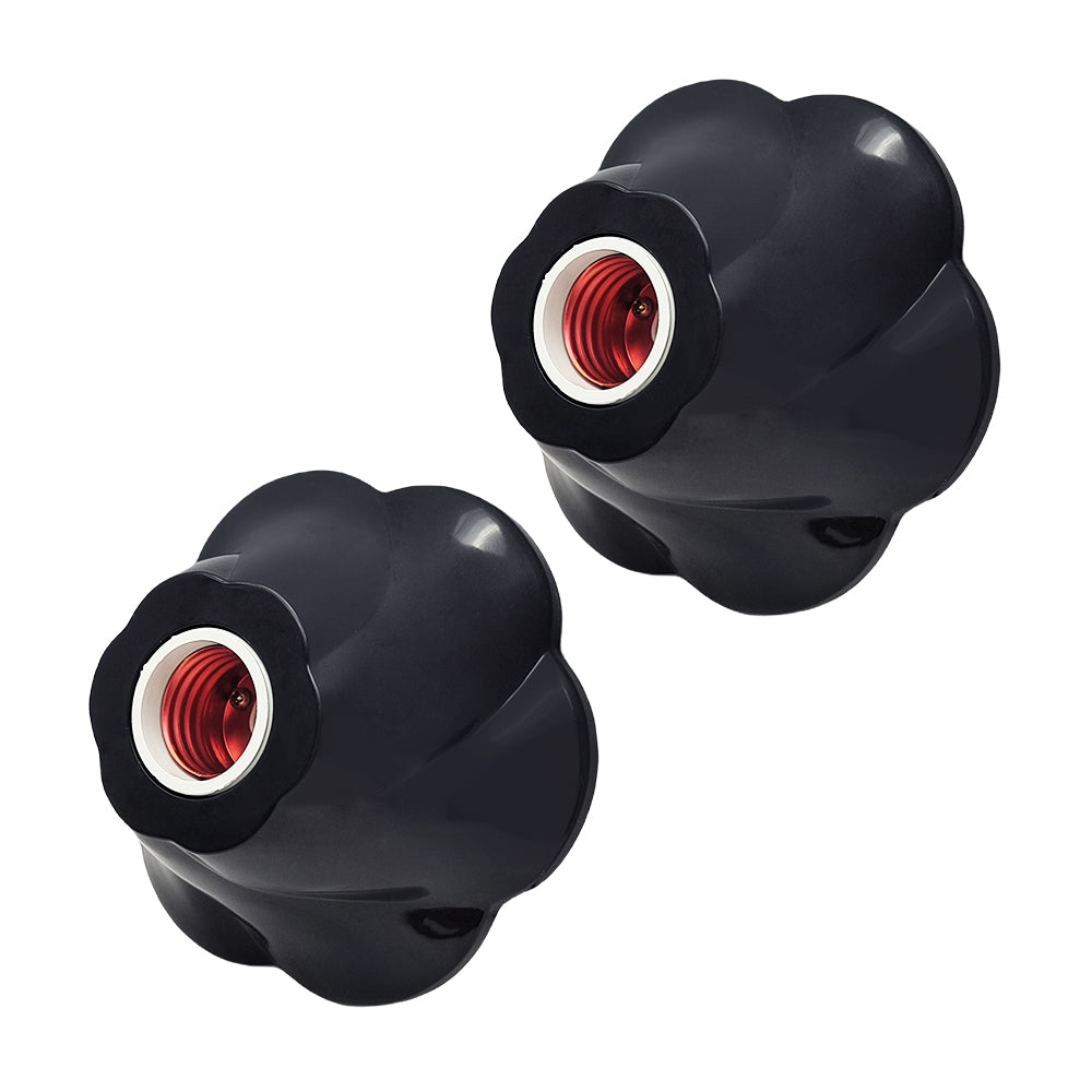 E26/E27 Rose-Shaped Pendant Lamp Holders - Minimalist 110/220V White Fixed Base Socket