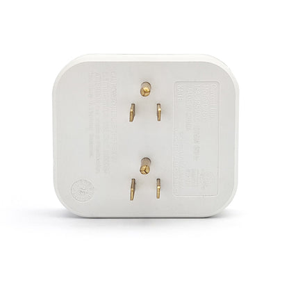 6 Outlet Extender Grounded Wall Adapter, With 3 Prong Power Outlet Splitter Grounded Wall Label 15A/125V/1875W
