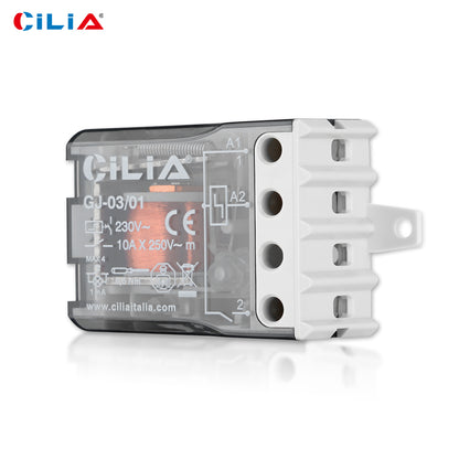 CILIA Impulse relay Switch 4 sequences 2 NO, AC (50/60Hz), Standard, 230 V, Socket terminals.
