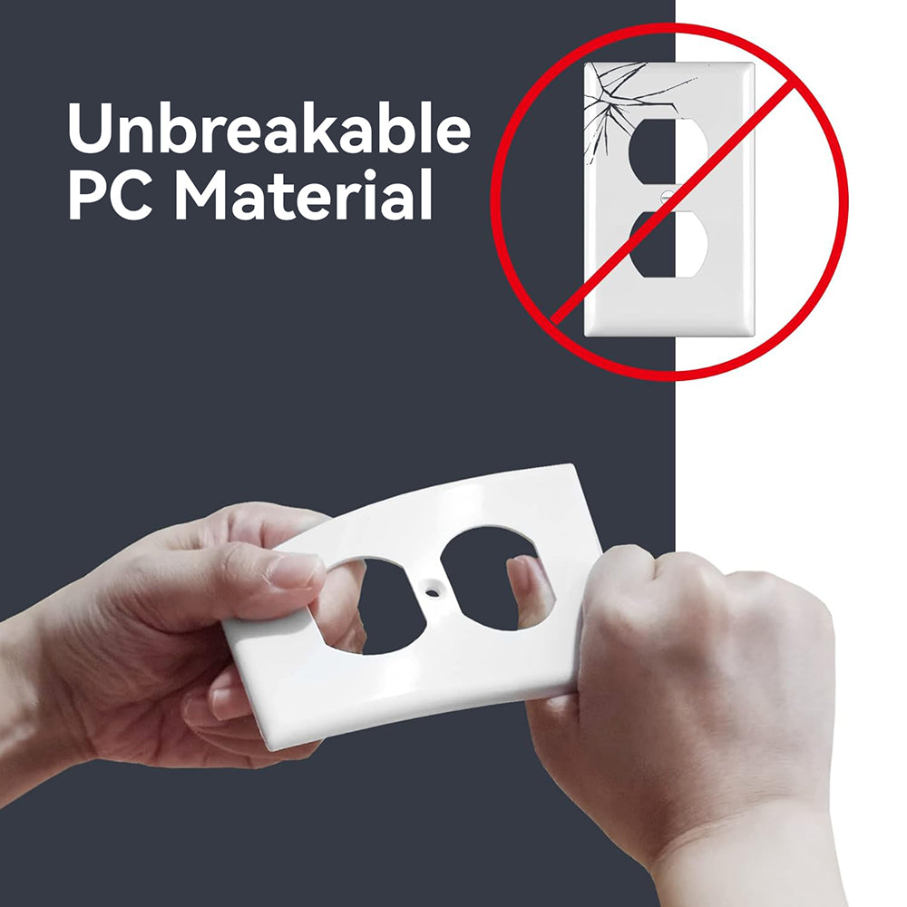 1pc Wall Panel Light Switch Cover, Various Styles, Pure White, Wall Panel Light Switch Socket Cover,Sturdy and Durable