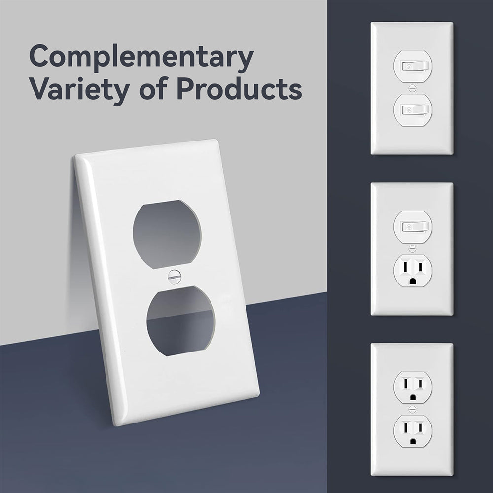 1pc Wall Panel Light Switch Cover, Various Styles, Pure White, Wall Panel Light Switch Socket Cover,Sturdy and Durable