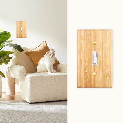 1 piece of wall panel light switch cover, various styles of bamboo wall panel light switch socket cover, sturdy and durable