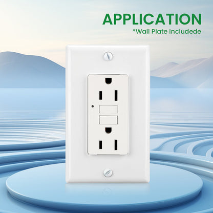 15 Amp 125V Tamper Resistant and Weather Resistant GFCI Outlet, with One TR&WR GFCI Receptacle