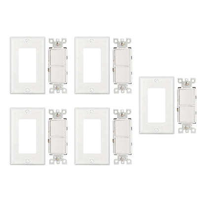 US standard double switch, large size, with PVC white panel, wall panel light switch socket cover