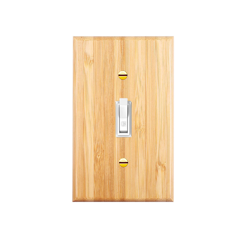 1 piece of wall panel light switch cover, various styles of bamboo wall panel light switch socket cover, sturdy and durable