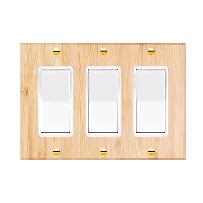 1 piece of wall panel light switch cover, various styles of bamboo wall panel light switch socket cover, sturdy and durable