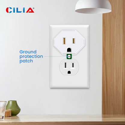 3-Prong to 2-Prong Outlet Adapter 2/4 Pack - Portable & Polarized 3 Pin to 2 Pin Grounding Converter Socket, Wall Outlet Plug