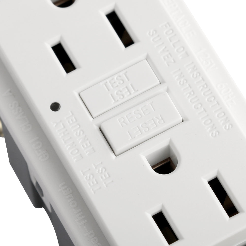 15 Amp 125V Tamper Resistant and Weather Resistant GFCI Outlet, with One TR&WR GFCI Receptacle