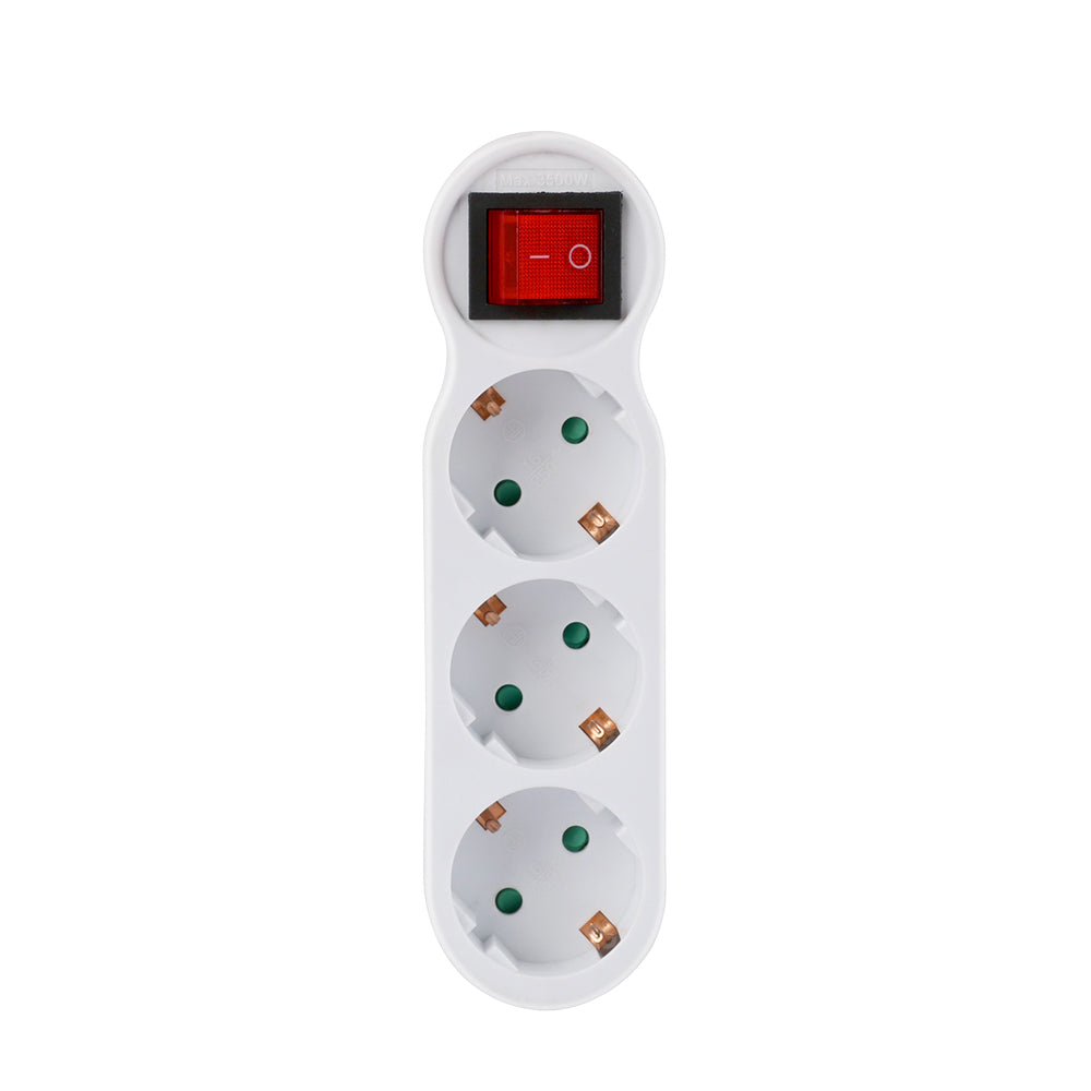 CILIA Eu power outlet with ON/OFF switch, shock-proof, European standard adapter extension outlet Power extension plug converter