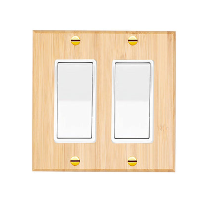 1 piece of wall panel light switch cover, various styles of bamboo wall panel light switch socket cover, sturdy and durable