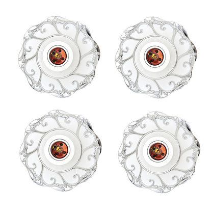 E26/E27 bulb pendant lamp holder suitable for 110V/220V voltage, petal relief circular fixed base bracket, simple white/gold/slivery nut socket, suitable for home, office, and industrial use