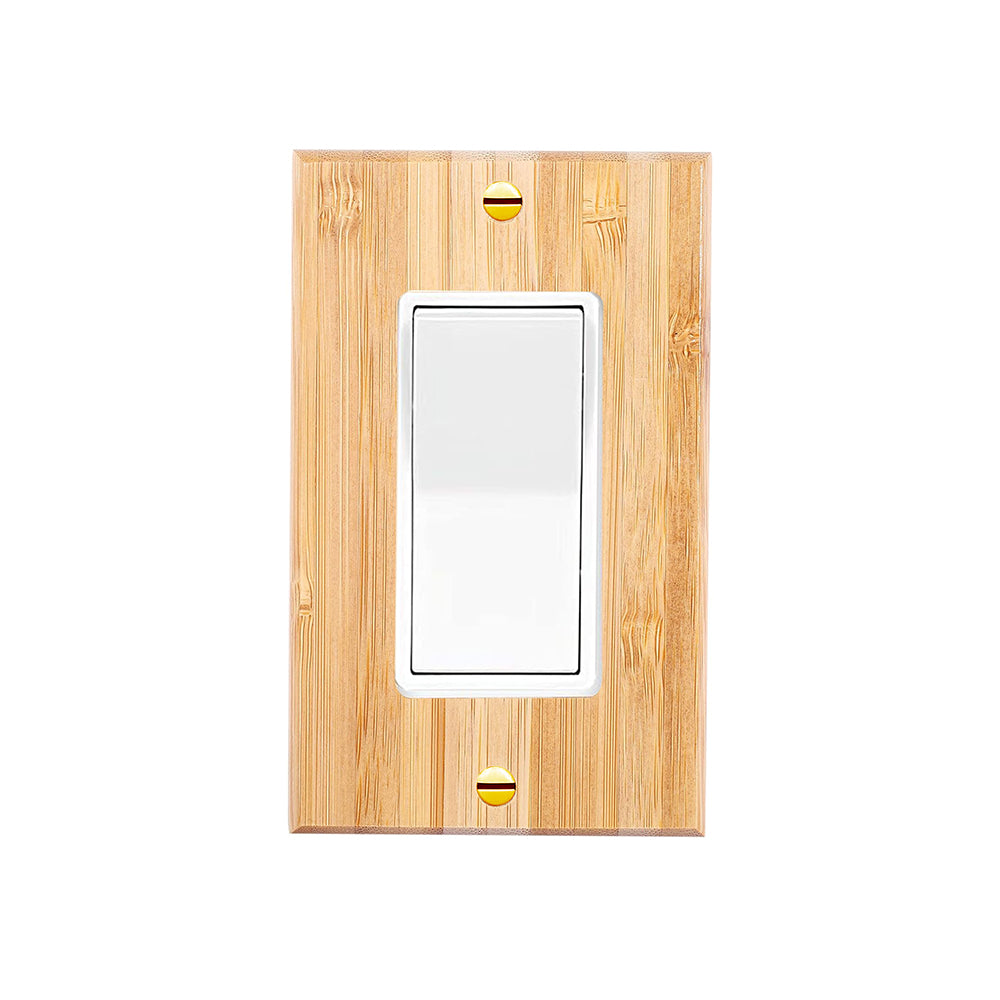 1 piece of wall panel light switch cover, various styles of bamboo wall panel light switch socket cover, sturdy and durable