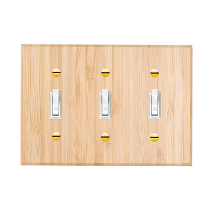 1 piece of wall panel light switch cover, various styles of bamboo wall panel light switch socket cover, sturdy and durable