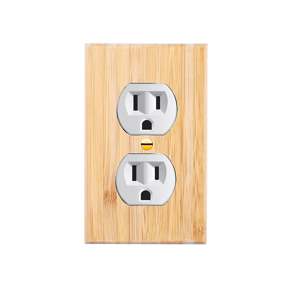 1 piece of wall panel light switch cover, various styles of bamboo wall panel light switch socket cover, sturdy and durable