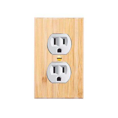 1 piece of wall panel light switch cover, various styles of bamboo wall panel light switch socket cover, sturdy and durable