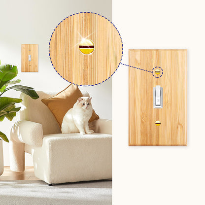 1 piece of wall panel light switch cover, various styles of bamboo wall panel light switch socket cover, sturdy and durable